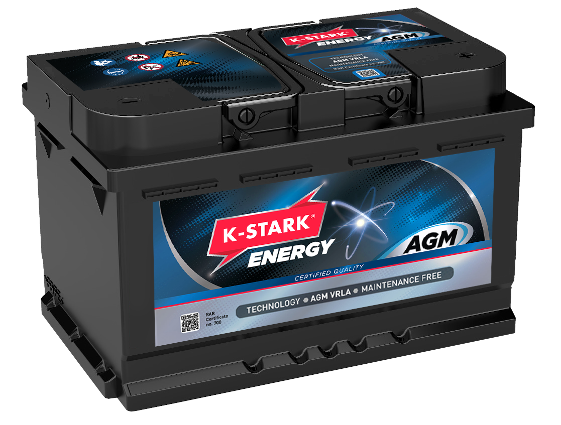 Baterie auto AGM 80ah 800a 12v K-Stark EA80800190
