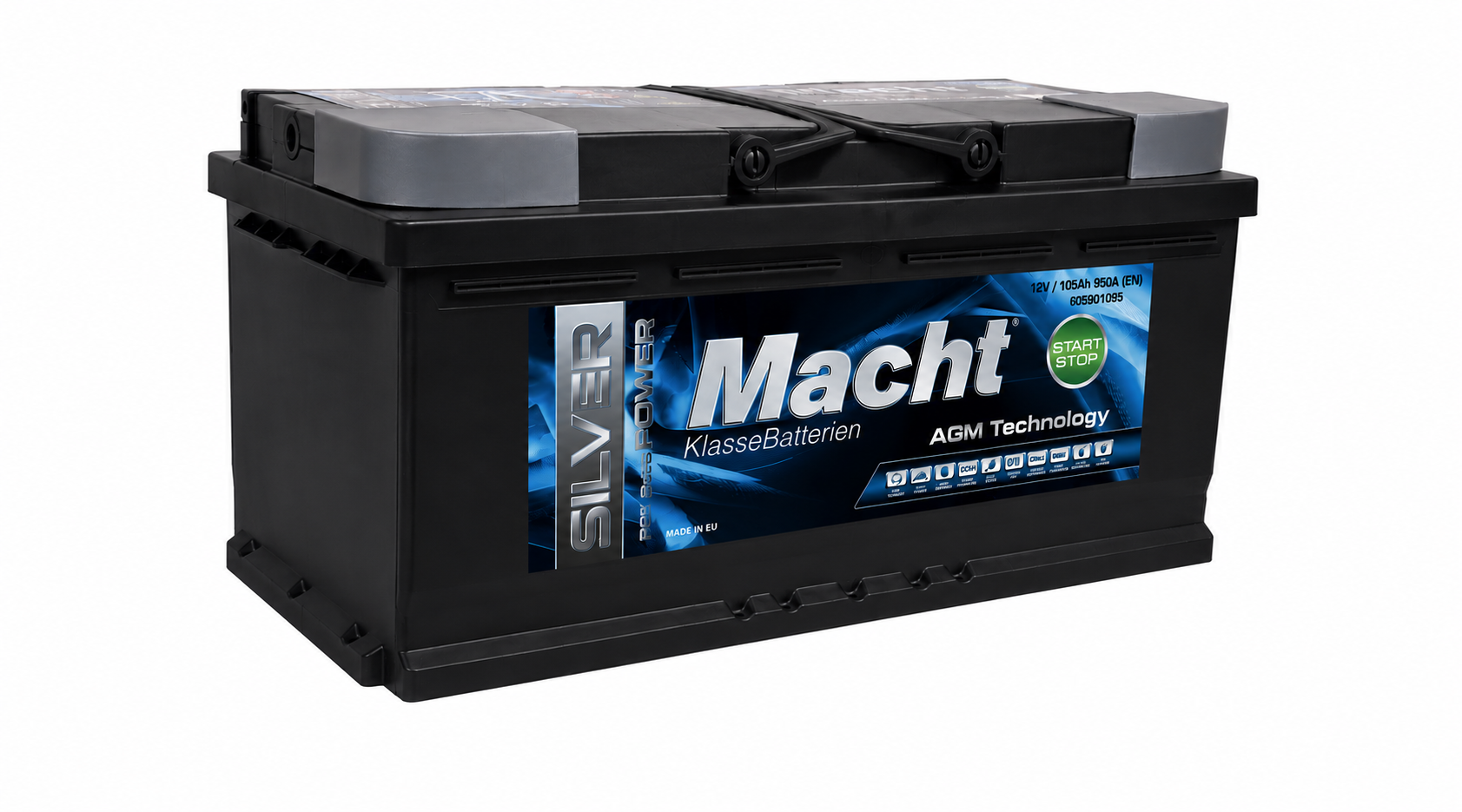 Baterie auto 105ah 950a 12v Macht 109343