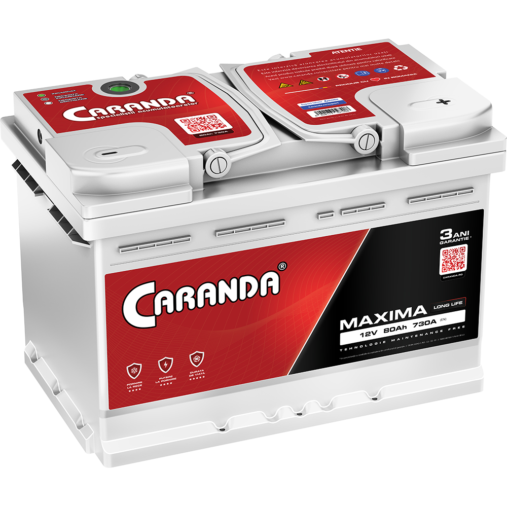 Baterie auto 80ah 730a 12v Caranda CMX0 080 0730