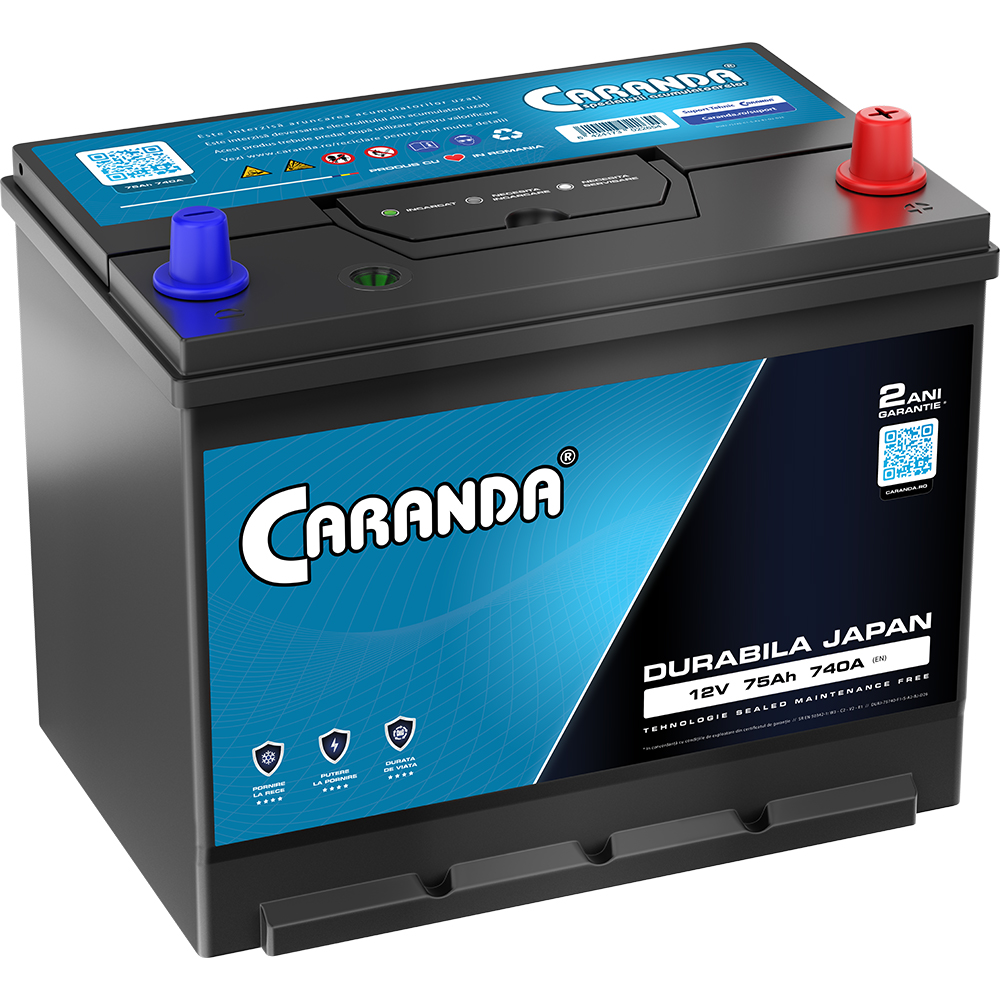 Baterie auto 75ah 740a 12v Caranda CDJ0 075 0740