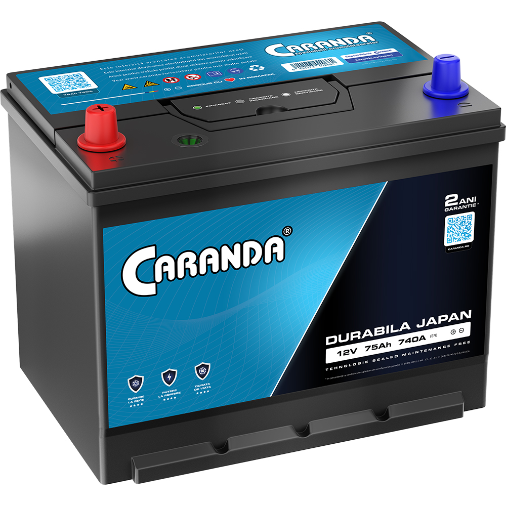 Baterie auto 75ah 740a 12v Caranda CDJ1 075 0740