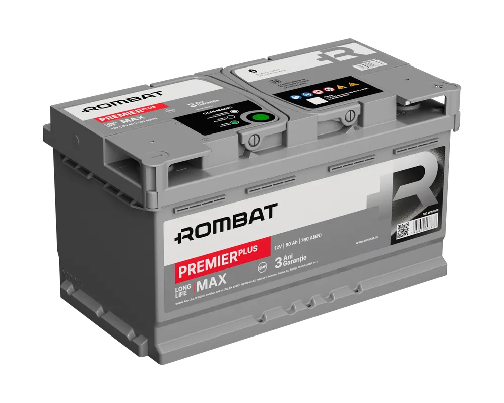 Baterie auto 80ah 760a 12v ROMBAT 580 2KA0 076