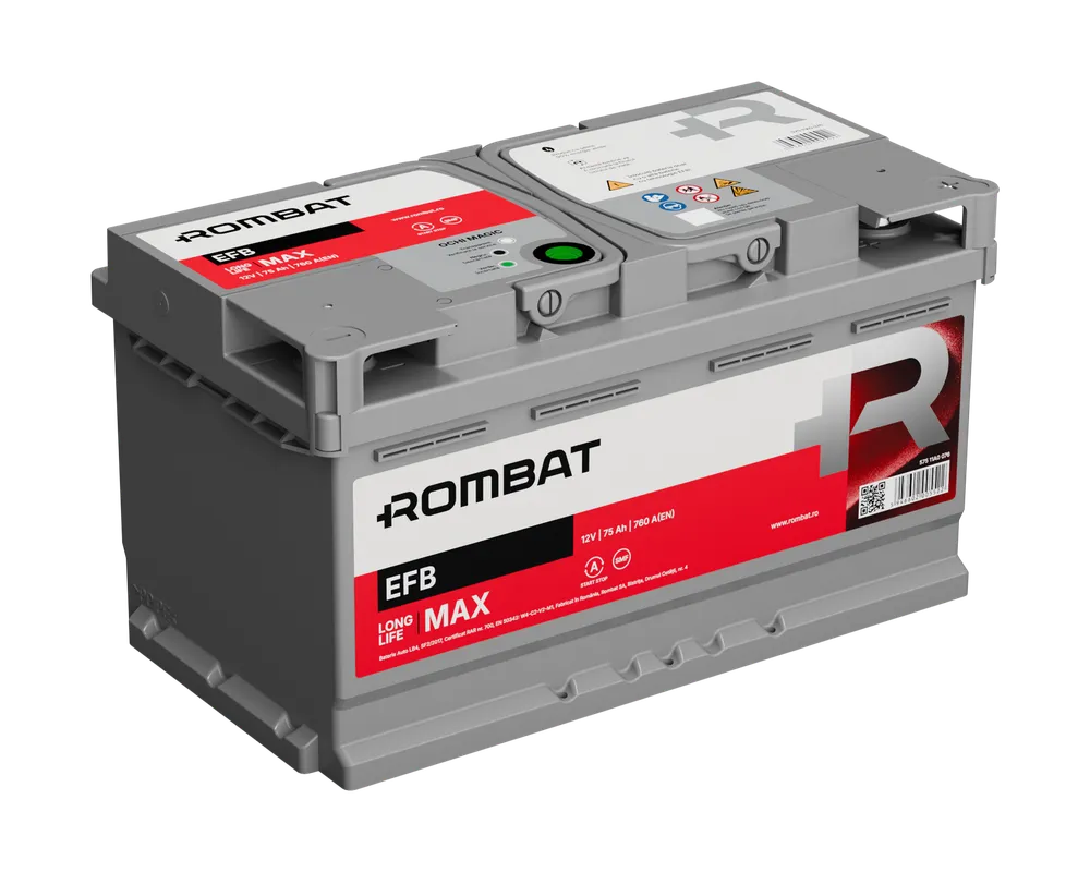 Baterie auto EFB 75ah 760a 12v ROMBAT 575 11A0 076