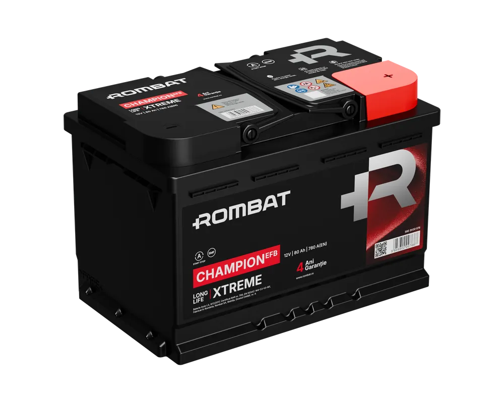 Baterie auto 80ah 780a 12v ROMBAT 580 3H30 078