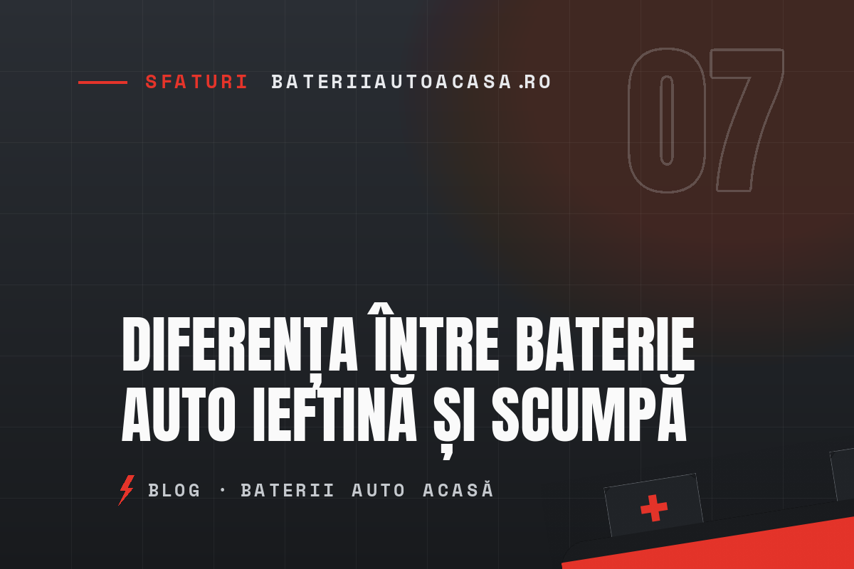 Diferența între baterie auto ieftină și scumpă