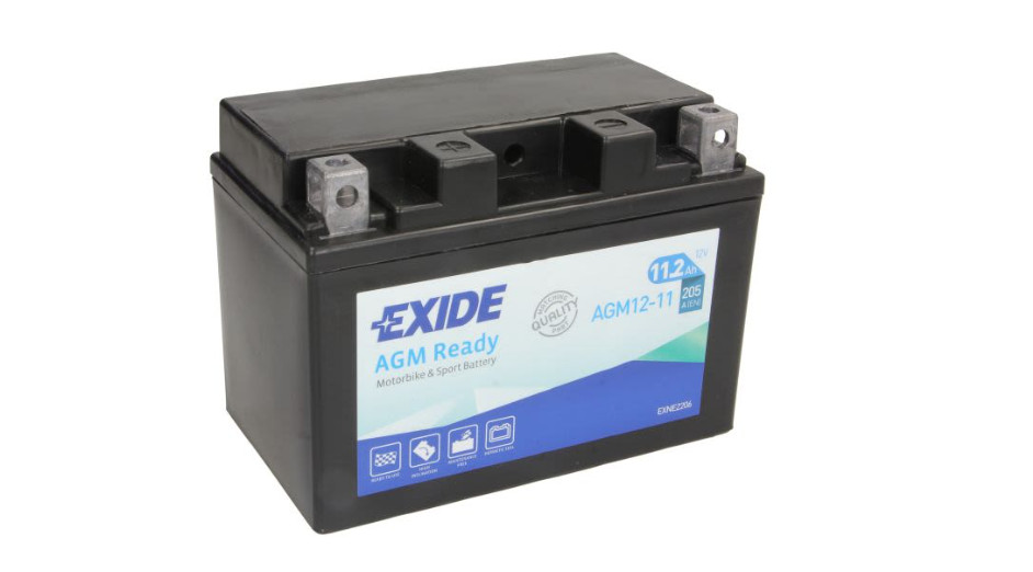Baterie moto 11ah 205a 12v EXIDE AGM12-11