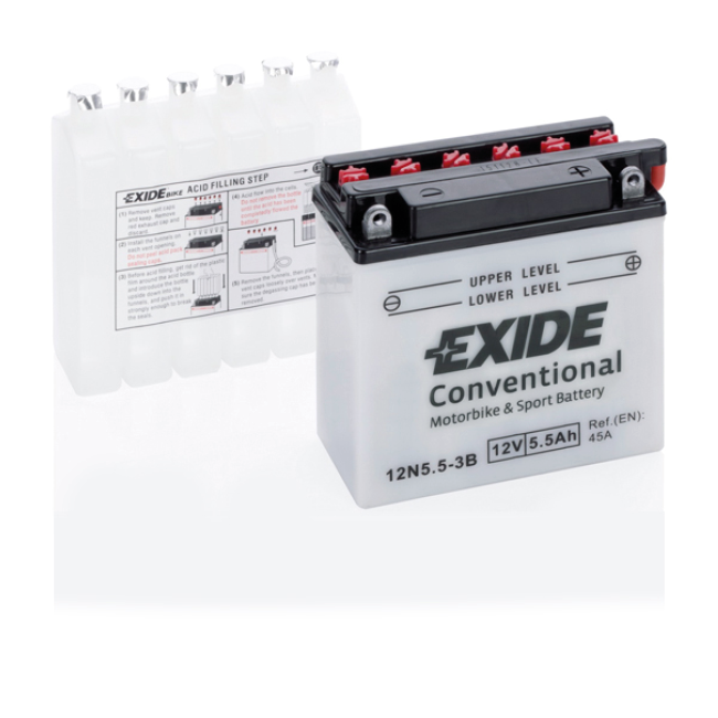 Baterie moto 6ah 45a 12v EXIDE 12N5,5-3B