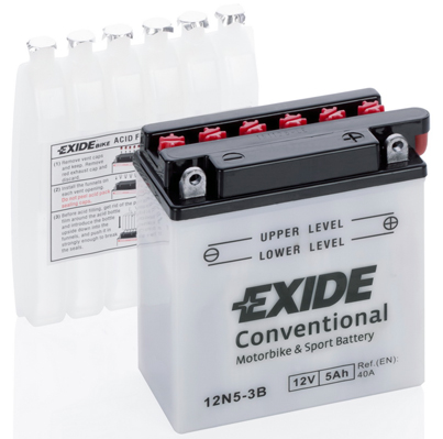 Baterie moto 5ah 40a 12v EXIDE 12N5-3B