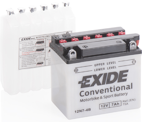 Baterie moto 7ah 75a 12v EXIDE 12N7-4B