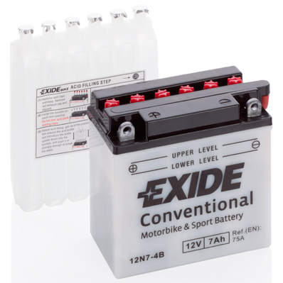 Baterie moto 7ah 75a 12v EXIDE 12N7-4B