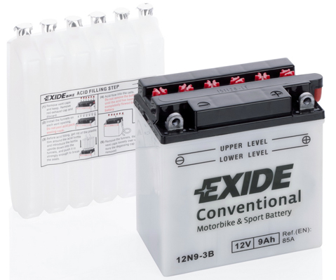 Baterie moto 9ah 85a 12v EXIDE 12N9-3B
