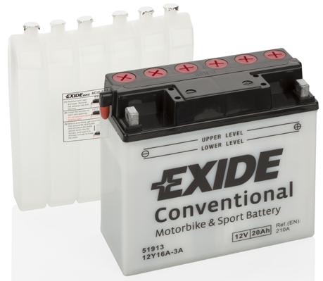 Baterie moto 20ah 210a 12v EXIDE 12Y16A-3A