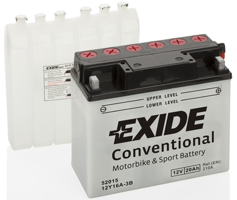 Baterie moto 20ah 210a 12v EXIDE 12Y16A-3B