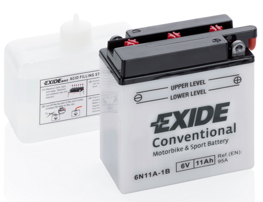 Baterie moto 11ah 95a 6v EXIDE 6N11A-1B