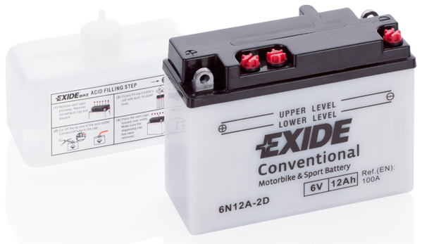 Baterie moto 12ah 100a 6v EXIDE 6N12A-2D