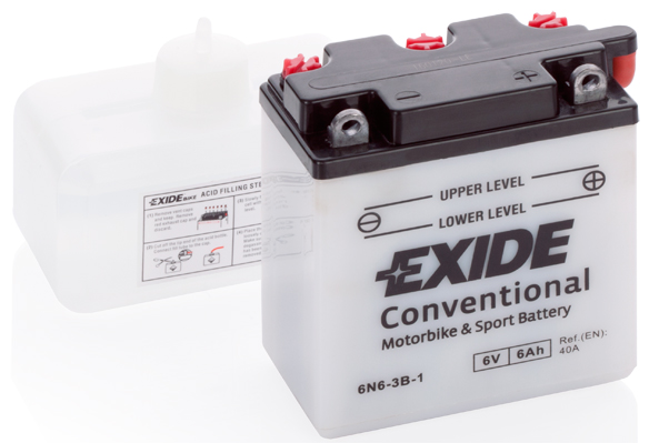 Baterie moto 6ah 40a 6v EXIDE 6N6-3B-1