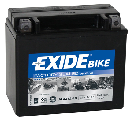 Baterie moto 10ah 150a 12v EXIDE AGM12-10