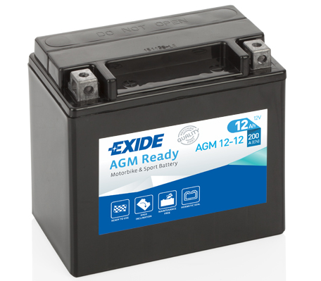 Baterie moto 12ah 200a 12v EXIDE AGM12-12