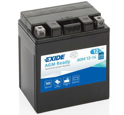 Baterie moto 14ah 210a 12v EXIDE AGM12-14