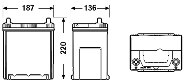 Baterie auto 40ah 350a 12v EXIDE EA406
