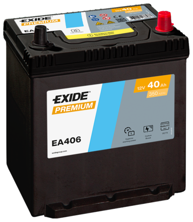 Baterie auto 40ah 350a 12v EXIDE EA406