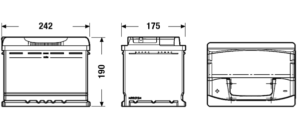 Baterie auto 60ah 600a 12v EXIDE EA601