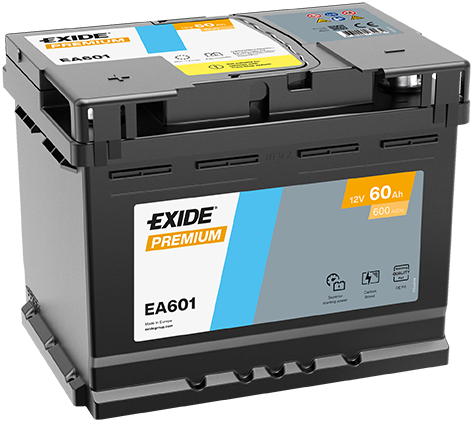 Baterie auto 60ah 600a 12v EXIDE EA601