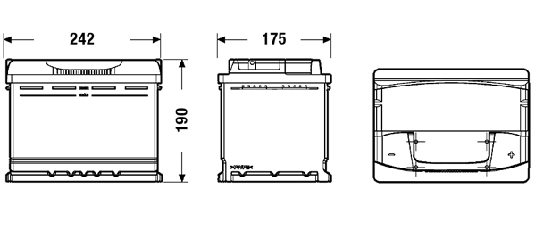Baterie auto 64ah 640a 12v EXIDE EA640