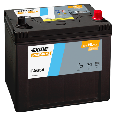 Baterie auto 65ah 580a 12v EXIDE EA654