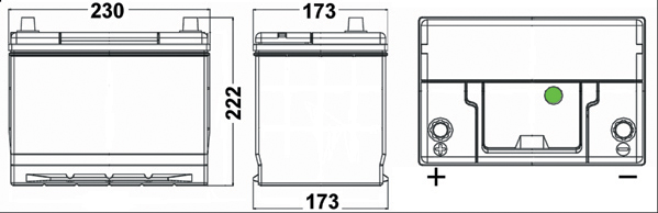 Baterie auto 65ah 580a 12v EXIDE EA655