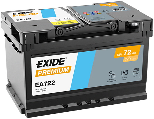 Baterie auto 72ah 720a 12v EXIDE EA722
