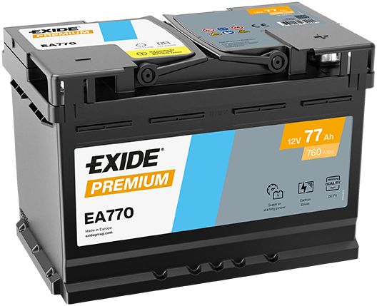 Baterie auto 77ah 760a 12v EXIDE EA770