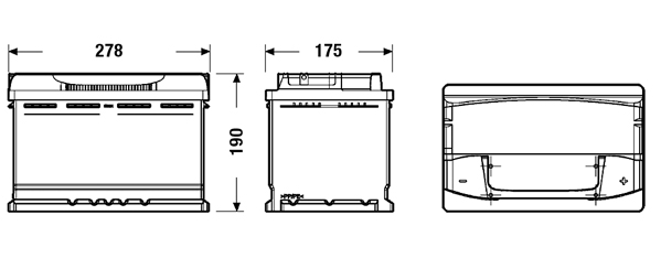 Baterie auto 77ah 760a 12v EXIDE EA770