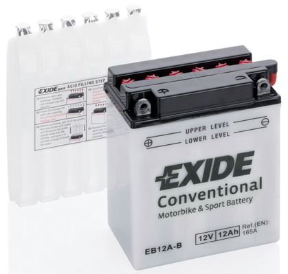 Baterie moto 12ah 165a 12v EXIDE EB12A-B