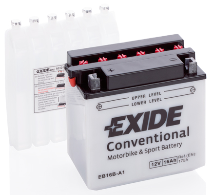 Baterie moto 16ah 175a 12v EXIDE EB16B-A1
