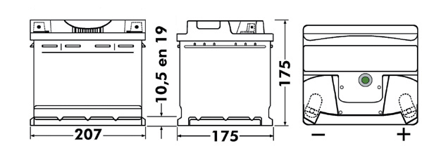 Baterie auto 44ah 420a 12v EXIDE EB443