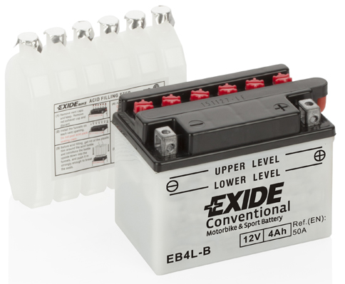 Baterie moto 4ah 50a 12v EXIDE EB4L-B