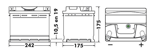 Baterie auto 54ah 520a 12v EXIDE EB543