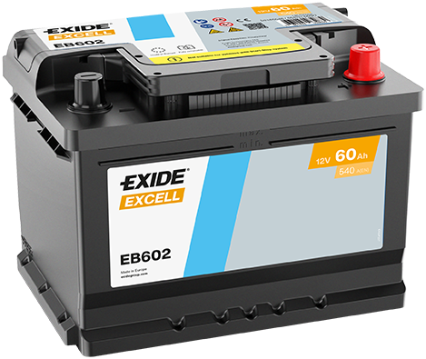 Baterie auto 60ah 520a 12v EXIDE EB602