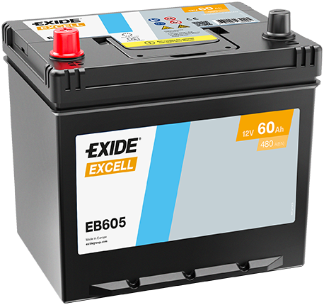 Baterie auto 60ah 480a 12v EXIDE EB605