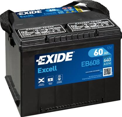Baterie auto 60ah 640a 12v EXIDE EB608