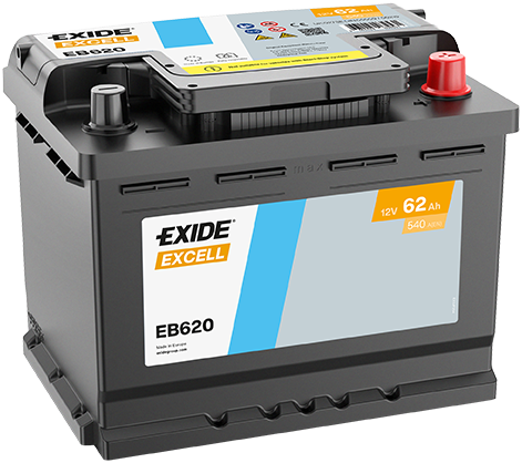 Baterie auto 62ah 540a 12v EXIDE EB620