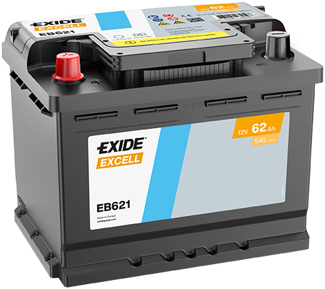 Baterie auto 62ah 540a 12v EXIDE EB621