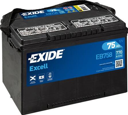 Baterie auto 75ah 770a 12v EXIDE EB758
