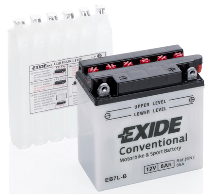 Baterie moto 8ah 85a 12v EXIDE EB7L-B