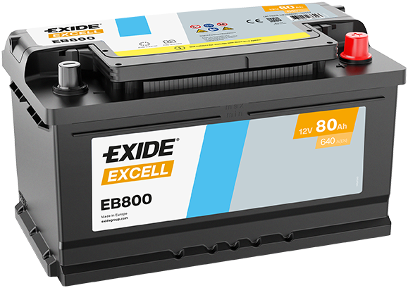 Baterie auto 80ah 640a 12v EXIDE EB800