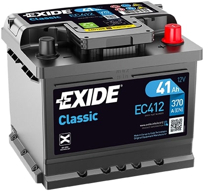 Baterie auto 41ah 370a 12v EXIDE EC412