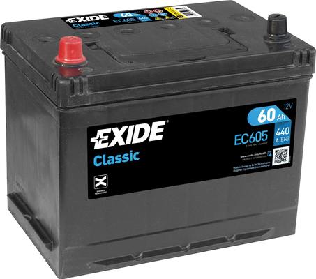 Baterie auto 60ah 440a 12v EXIDE EC605