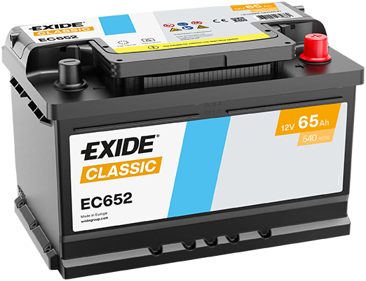 Baterie auto 65ah 540a 12v EXIDE EC652