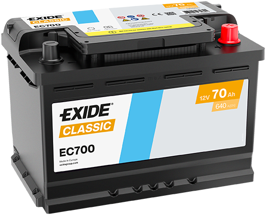 Baterie auto 70ah 640a 12v EXIDE EC700